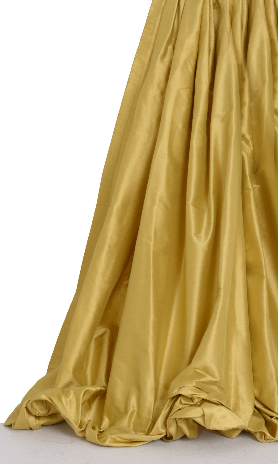Shantung Silk Window Treatments Fabric Sample (Ochre/ Mustard Yellow)