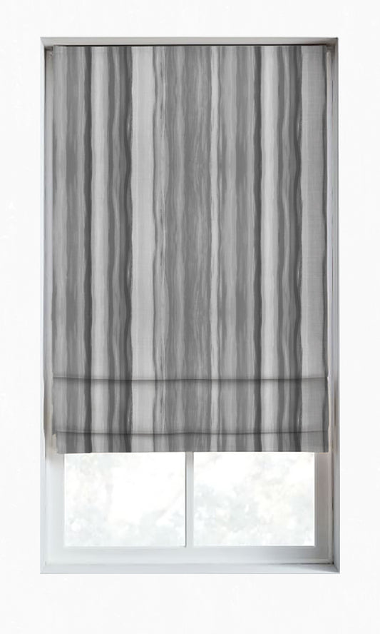 Dimout Striped Curtains (Grey)