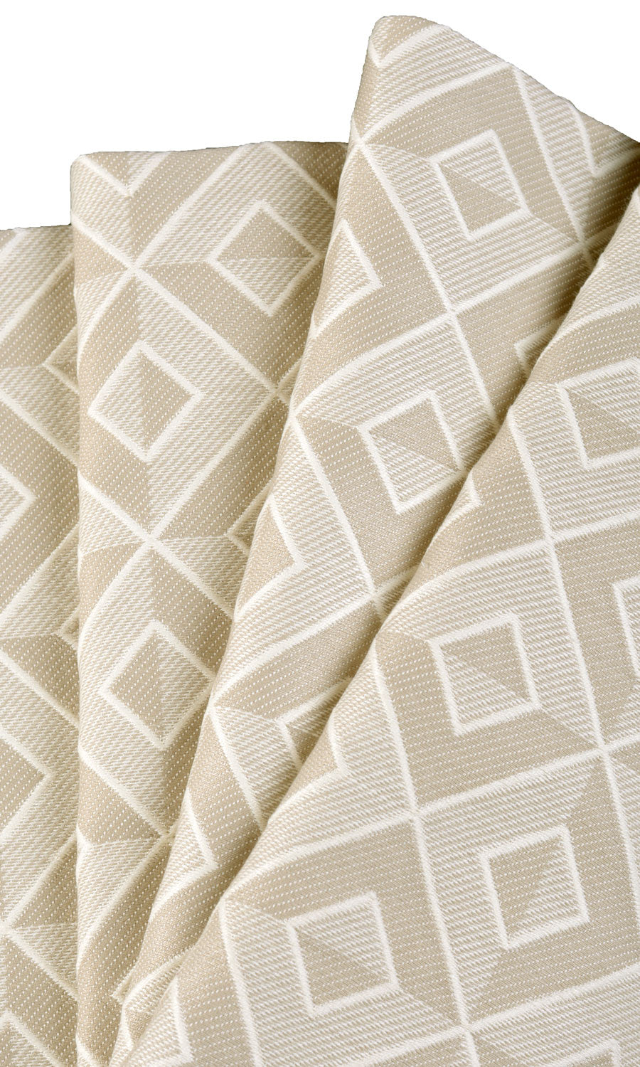 Argyle Patterned Fabric Material By the Metre (Tan/ Beige)