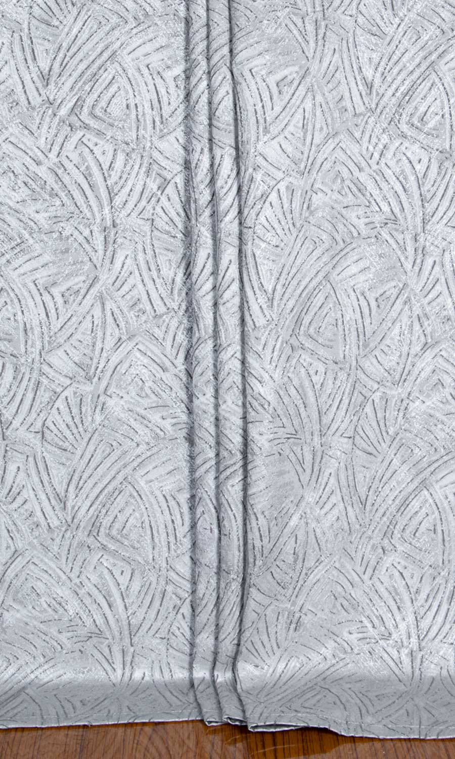Self-Patterned Poly-Cotton Home Textile Fabric Material By the Metre (Steel Grey)