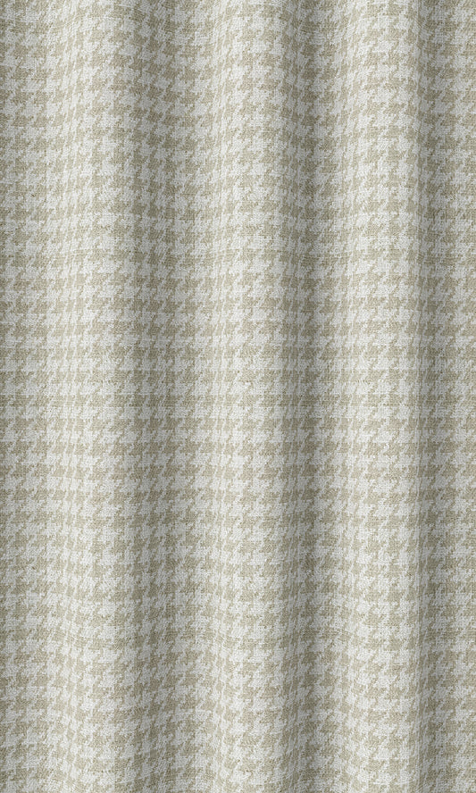 Houndstooth Print Curtains (Beige/ White)