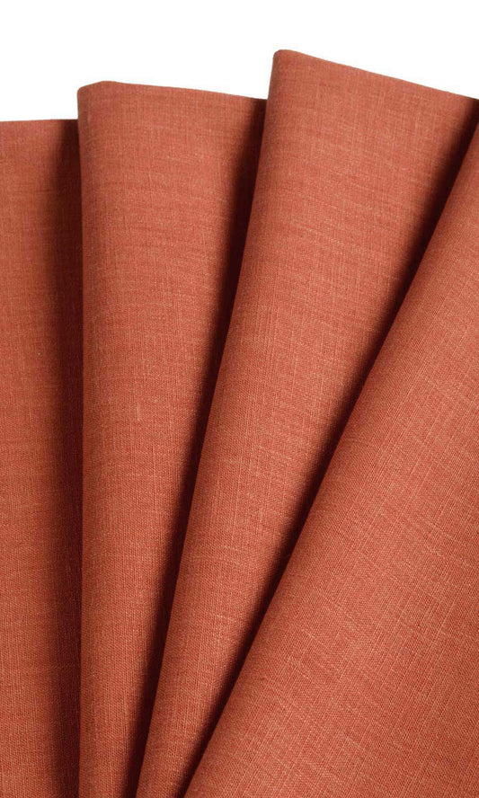 Poly-Cotton Blend Drapes (Orange-Red)