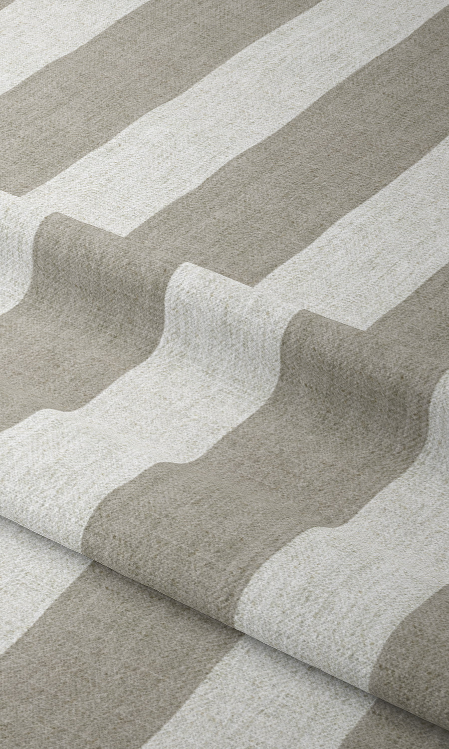 Modern Striped Print Window Treatments Fabric Sample (Grey/ White)