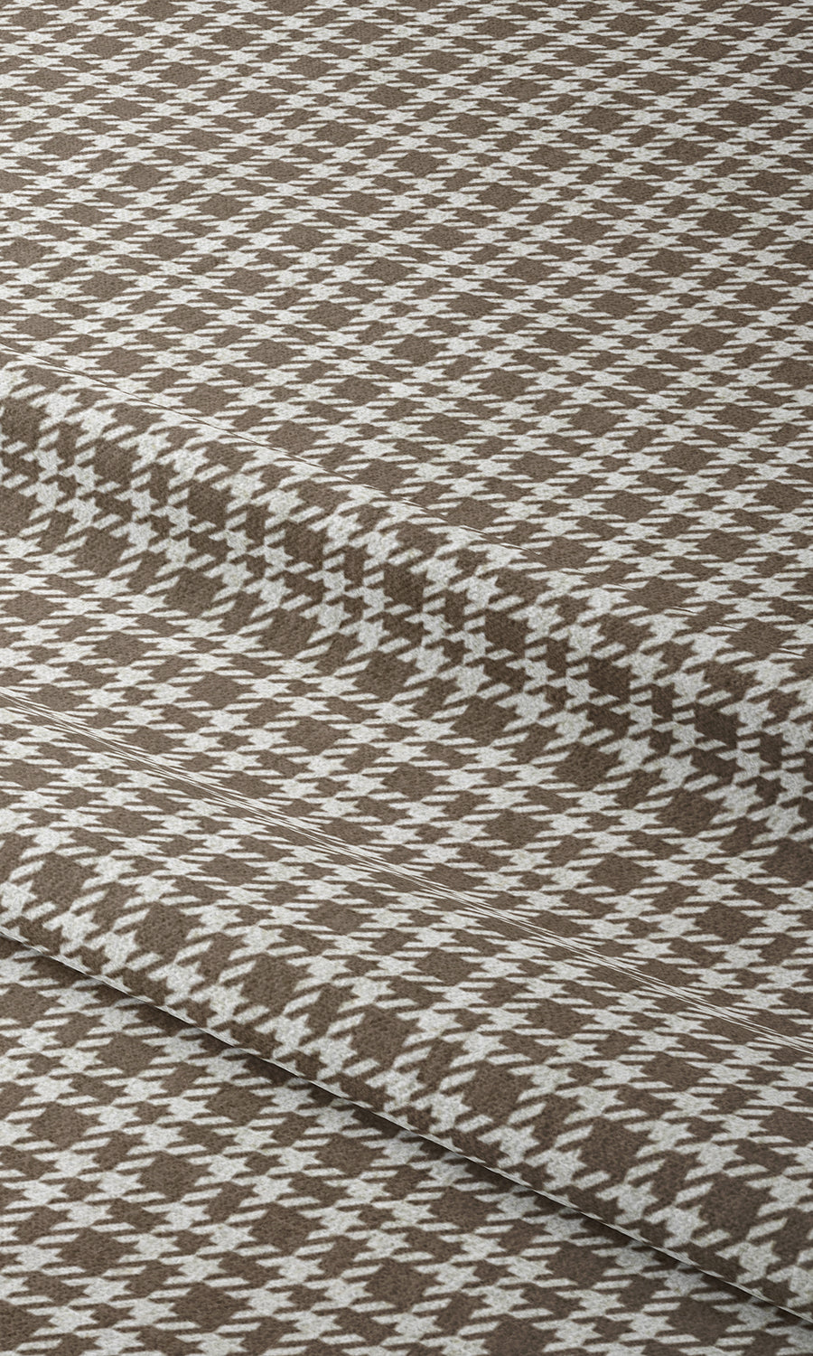 Check Patterned Home Textile Fabric Material Sample (Cedar Brown)