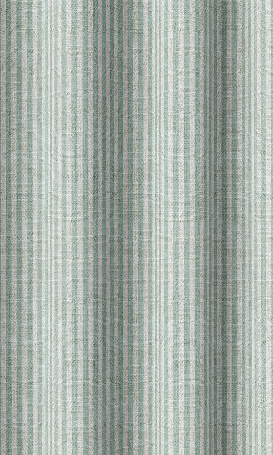 Striped Home Décor Fabric By the Metre (Aqua Blue/ White)