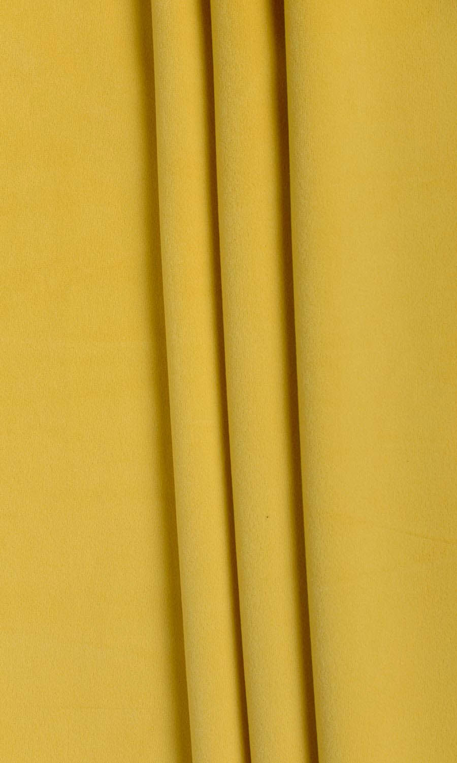 Velvet Fabric Material By the Metre (Yellow)