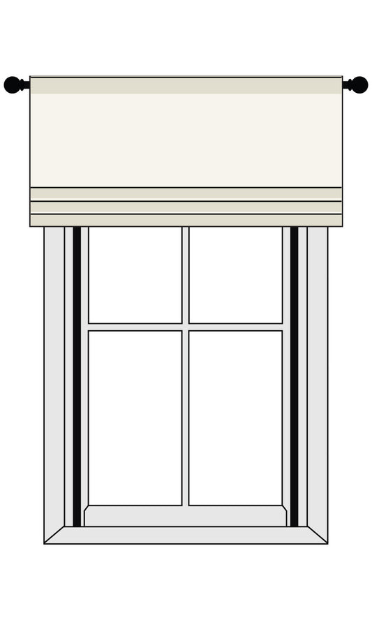 Custom faux roman shade valance