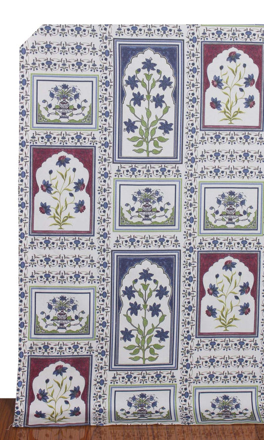 Floral patterned pure cotton curtains & drapes