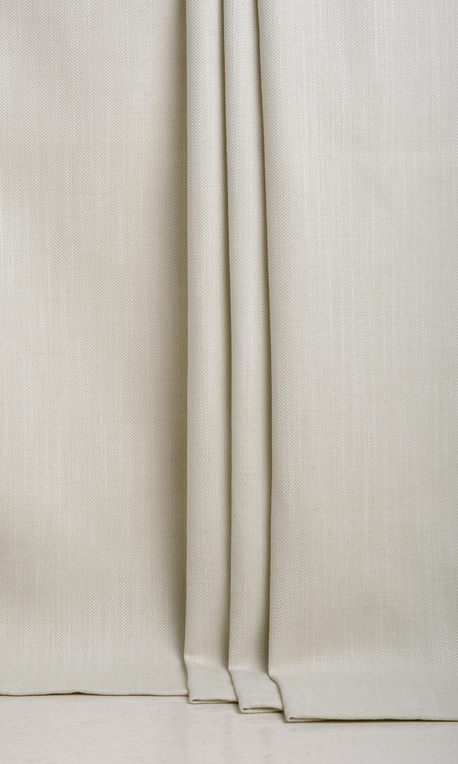 Herringbone Textured Fabric By the Metre for Curtains & Drapes (Pale Grey)