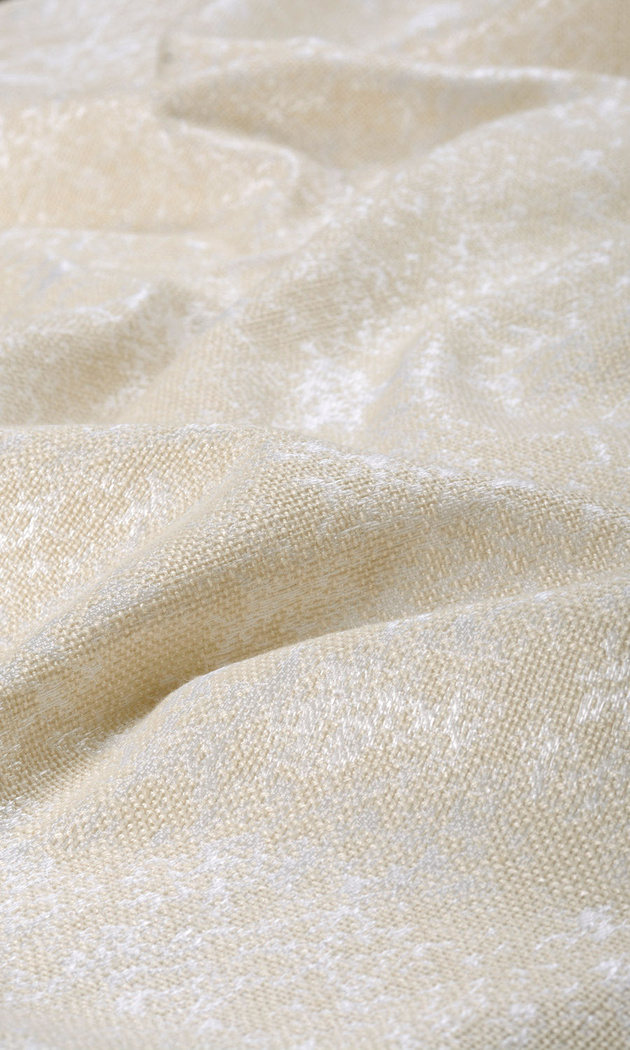 Abstract Patterned Fabric Material By the Metre (White/ Ivory/ Beige)