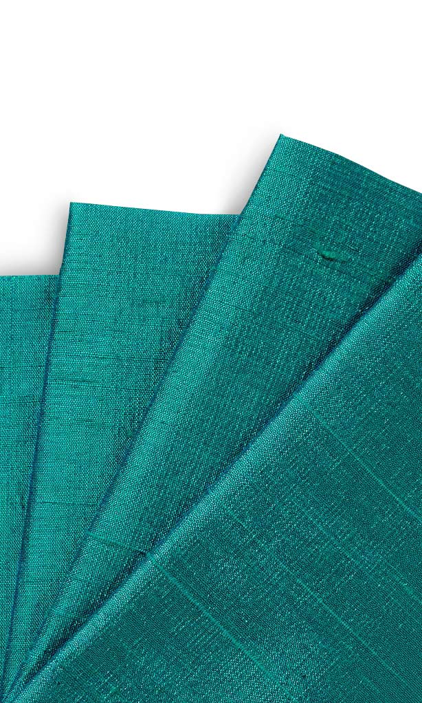 Dupioni Silk Window Treatments Fabric By the Metre (Aqua Blue)