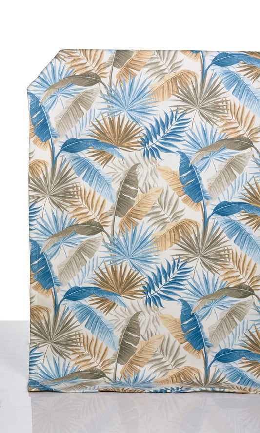 Botanical Floral Drapes (Blue/ Brown)