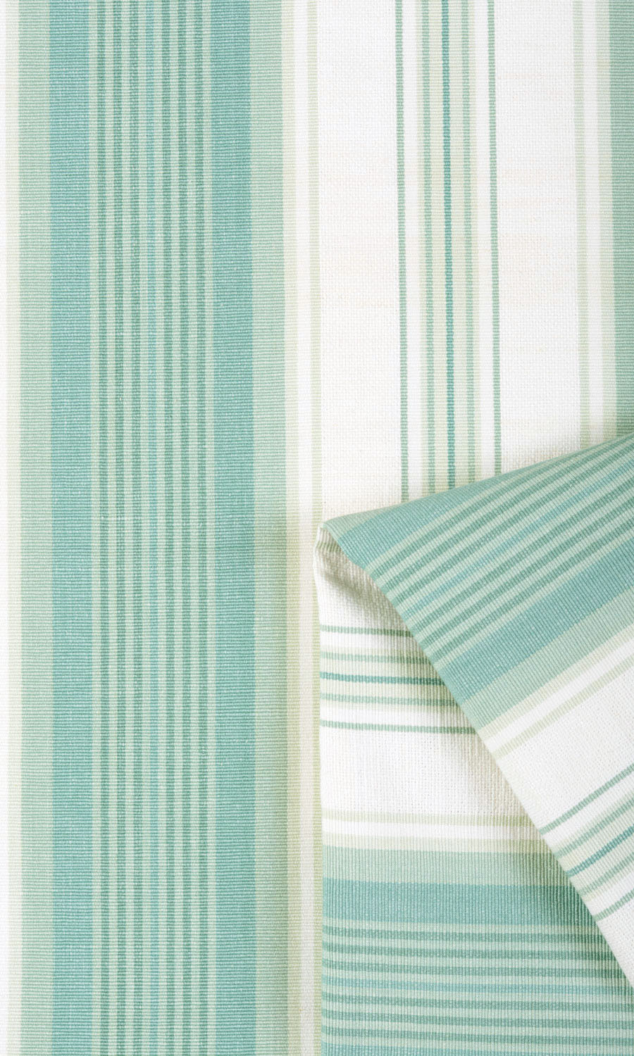 Striped Home Textile Fabric Material By the Metre (Seafoam Green/ White)