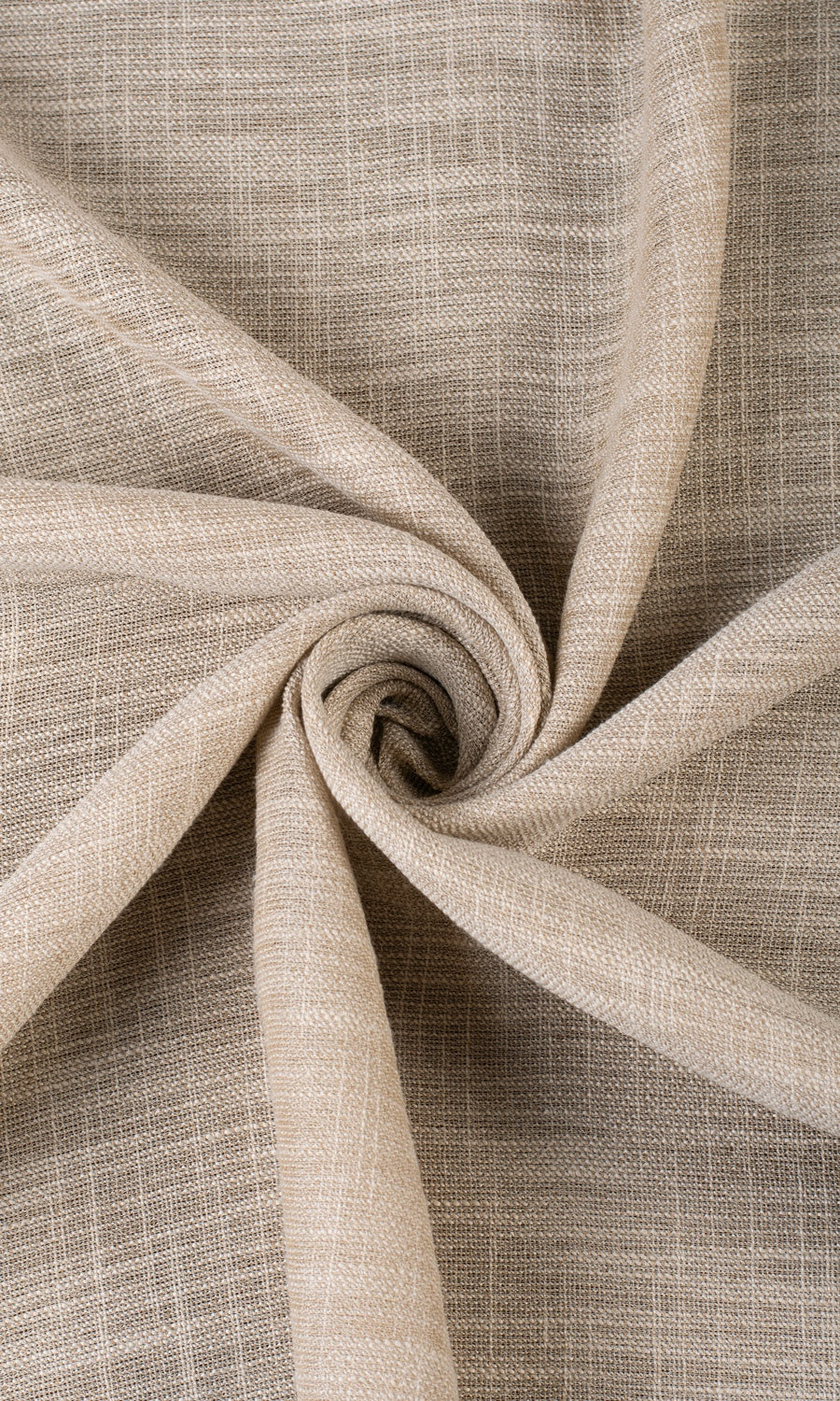 Textured Sheer Window Treatments Fabric By the Metre (Biscotti Beige)
