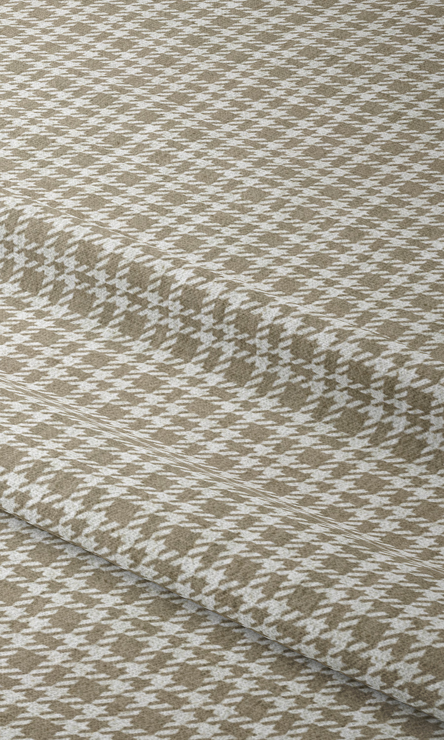 Check Patterned Window Treatments Fabric Sample (Beige/ White)