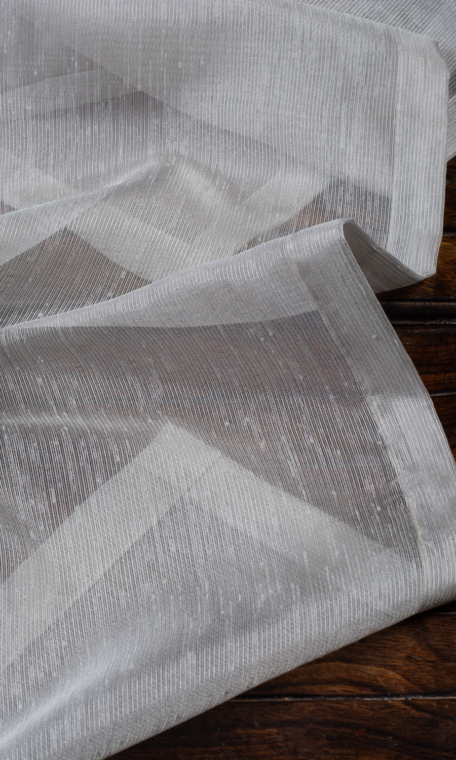 Sheer Home Textile Fabric Material By the Metre (Silver-Gray)