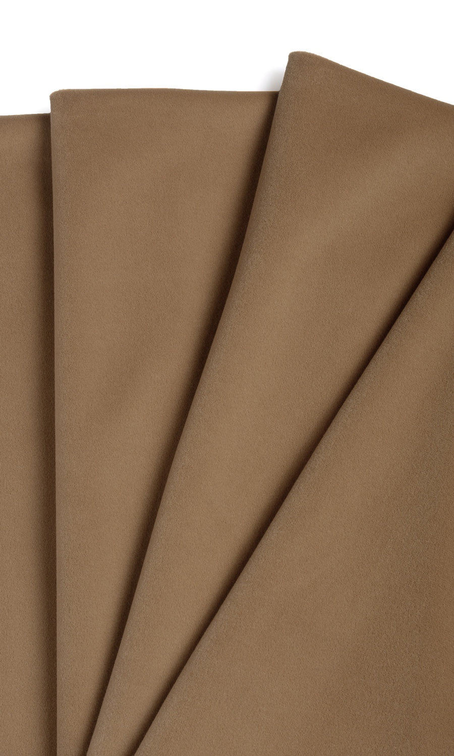 Velvet Window Treatments Fabric By the Metre (Burnt Orange/ Brown)