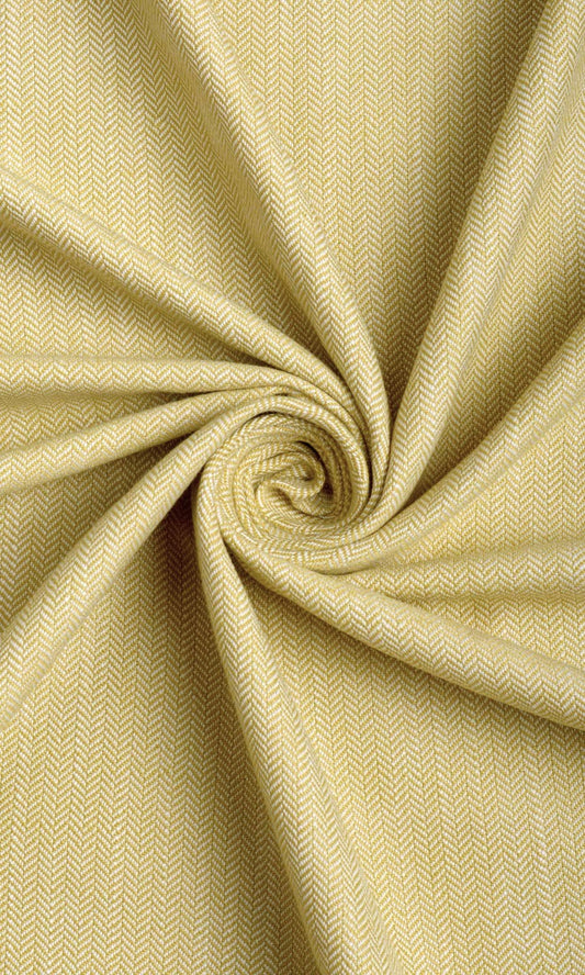 Herringbone Textured Curtains (Yellow)