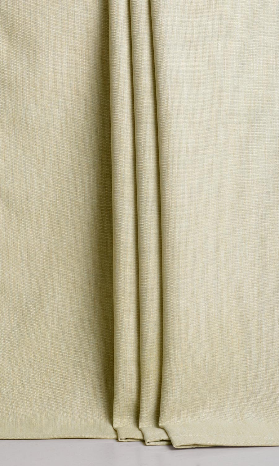 Plain Linen Texture Window Treatments Fabric By the Metre (Pale Yellow-Green)