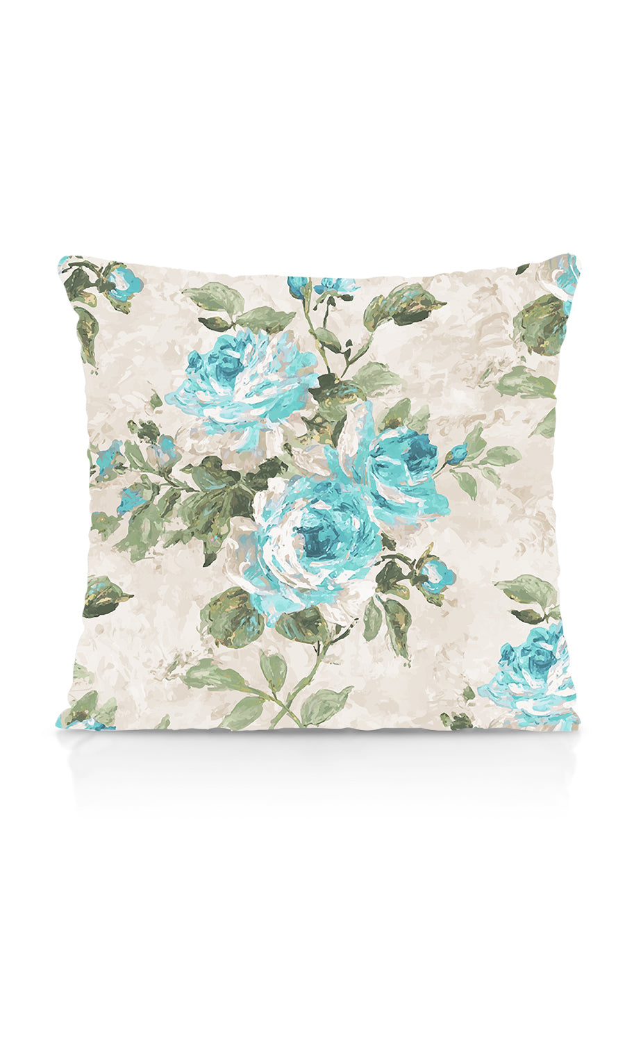 Floral Dimout Fabric Material By the Metre (Blue/ White/ Green)