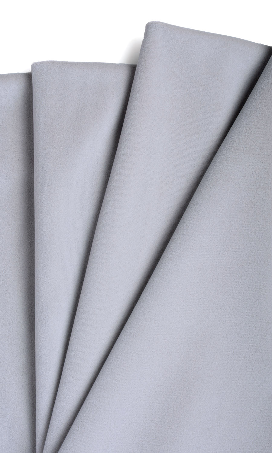 Velvet Window Treatments Fabric By the Metre (Steel Grey/ Blue)