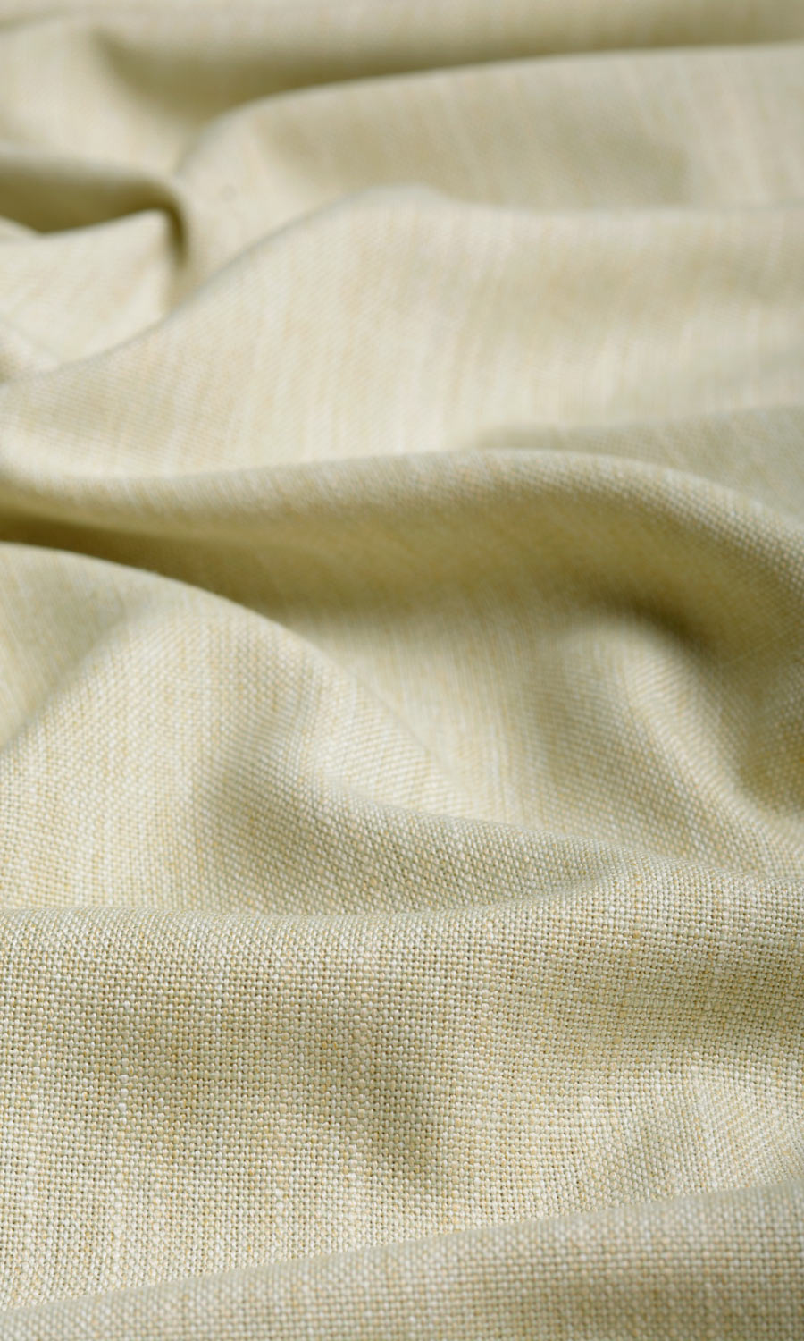 Plain Linen Texture Home Textile Fabric Material By the Metre (Pale Yellow-Green)