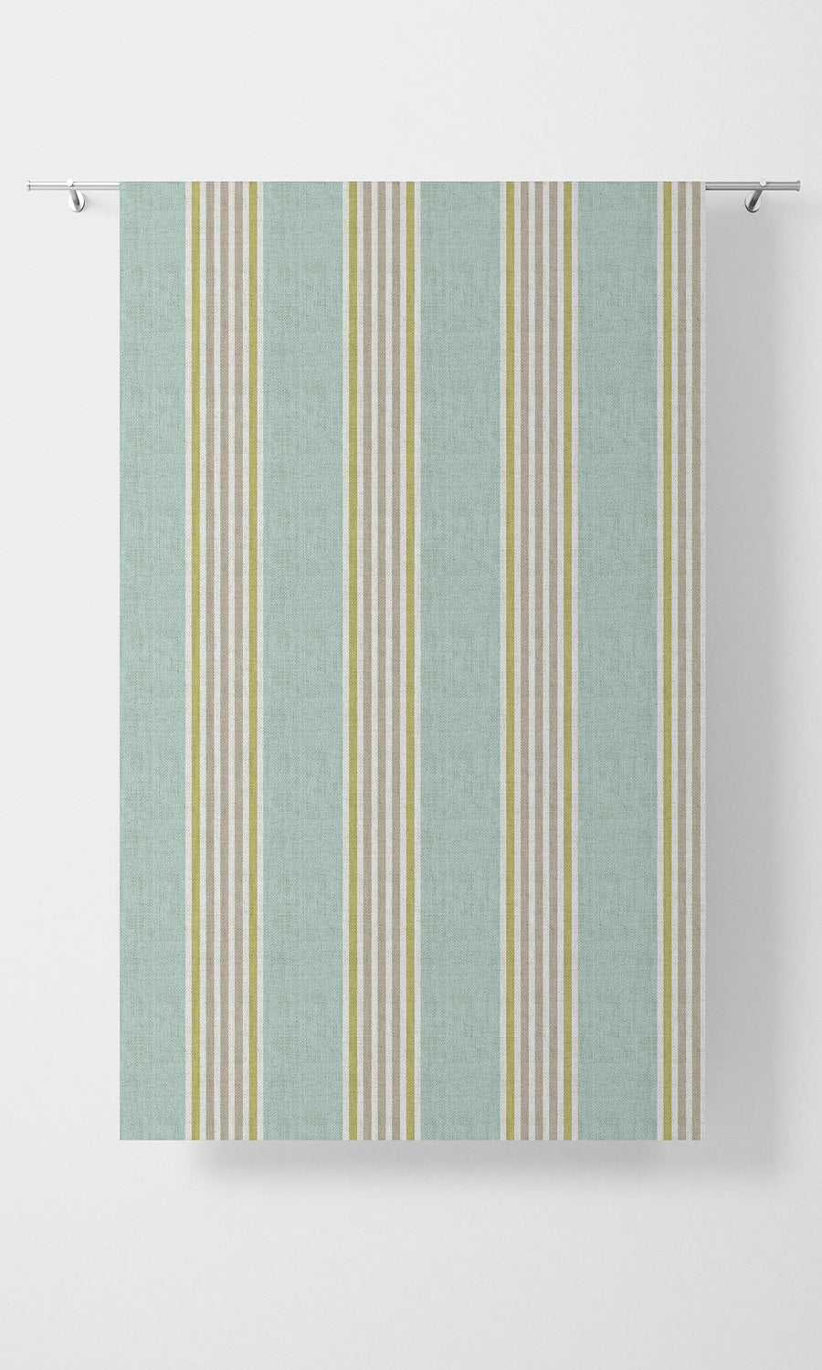 Striped Free Fabric Material Sample (Turquoise Blue/ Green)