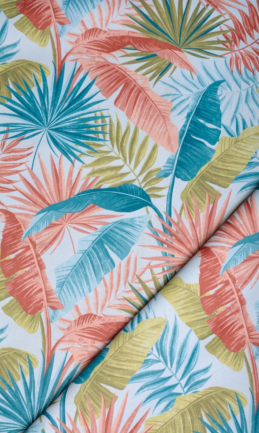 Botanical Floral Home Textile Fabric Material Sample (Red/ Blue/ Green)