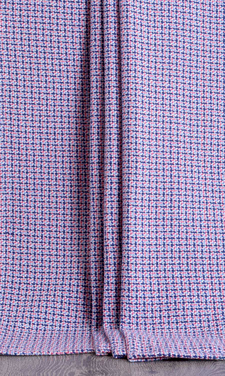 Basketweave Fabric By the Metre for Curtains & Drapes (Violet/ Purple/ Pink)