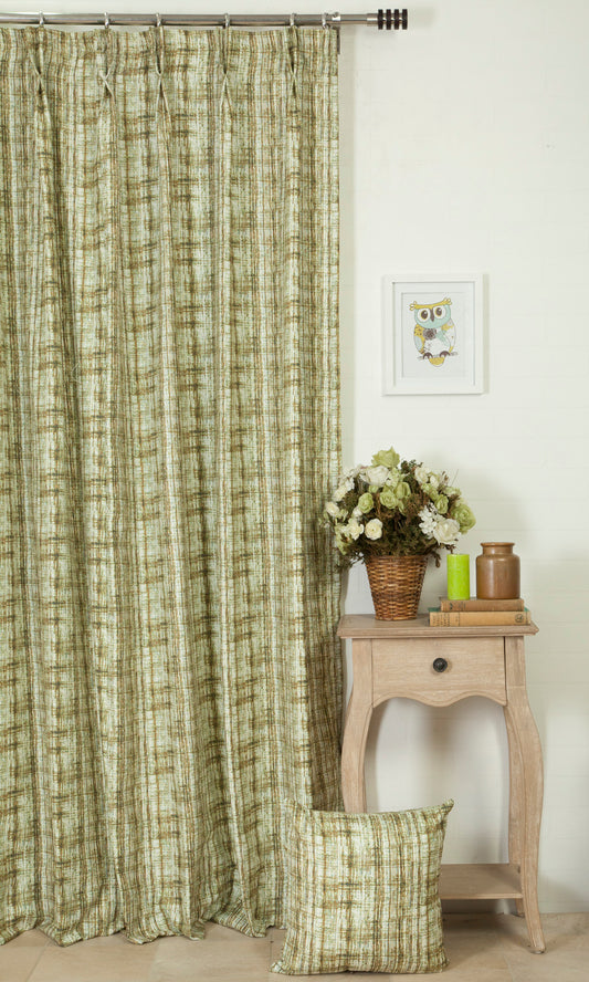 Abstract Patterned Home Décor Fabric Sample (Green)