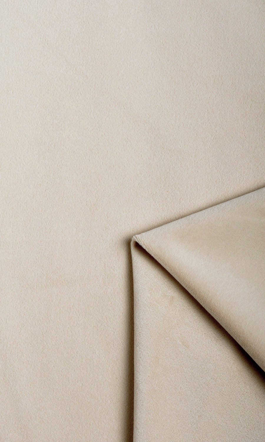 Velvet Window Treatments Fabric By the Metre (Pale Beige)