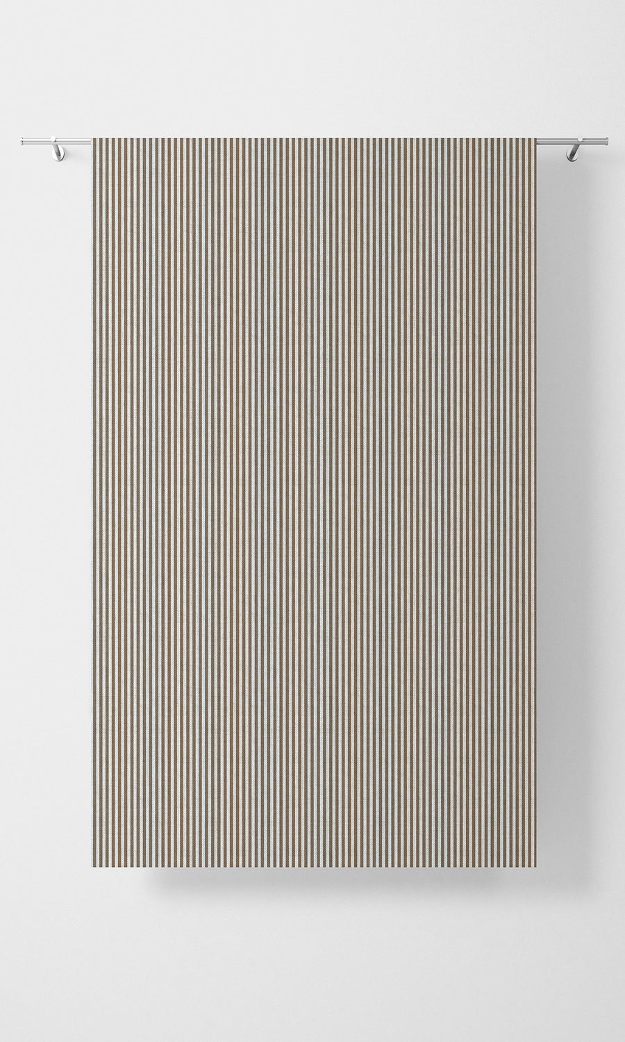 Modern Striped Print Fabric Material By the Metre (Cedar Brown)