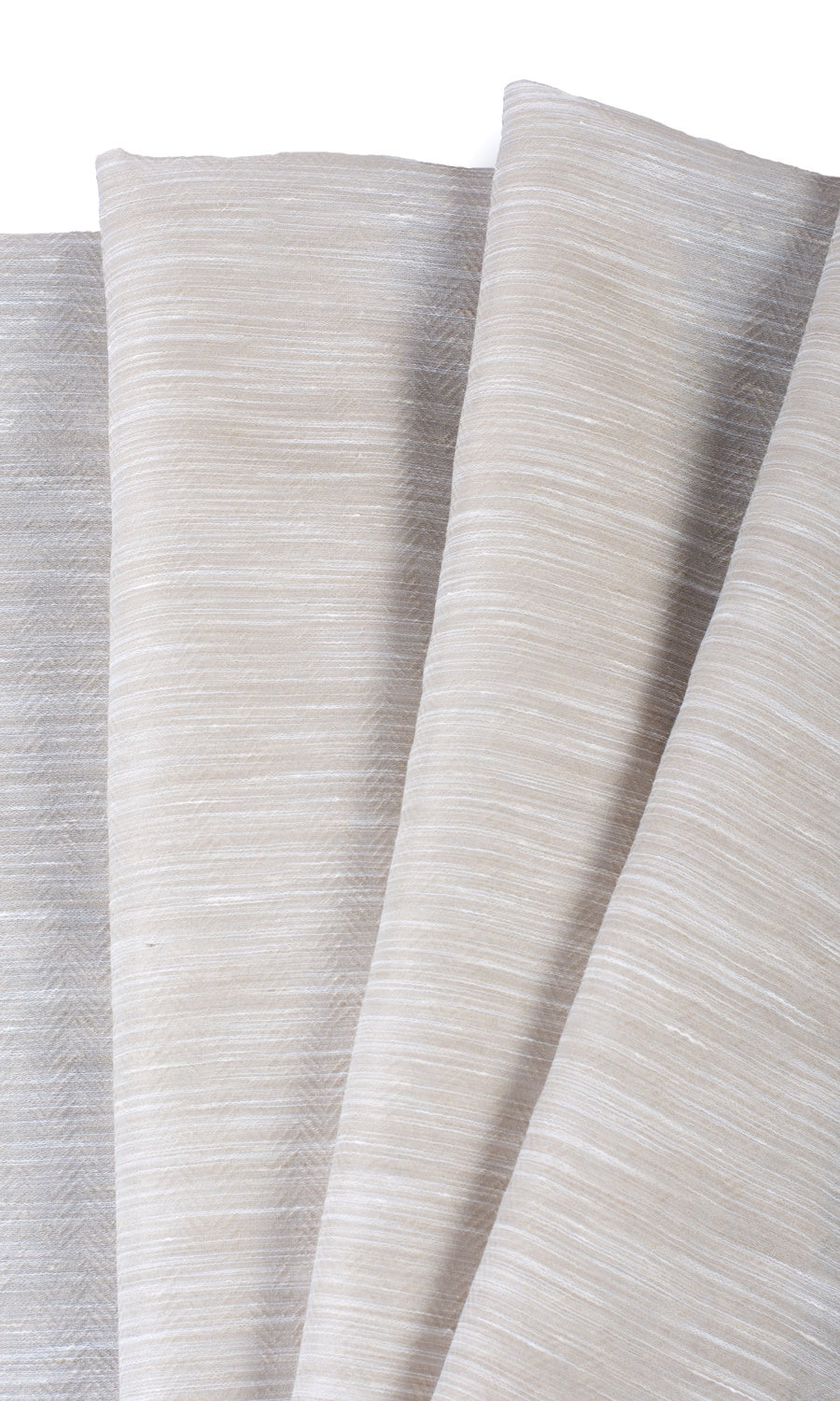 Textured Sheer Window Treatments Fabric By the Metre (Greige/ Cream)