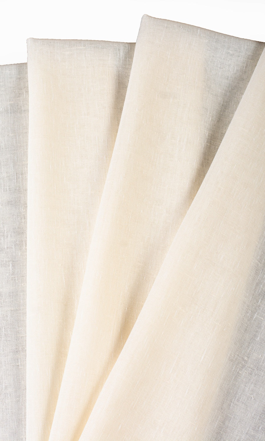 Plain Sheer Free Fabric Material Sample (Ivory)
