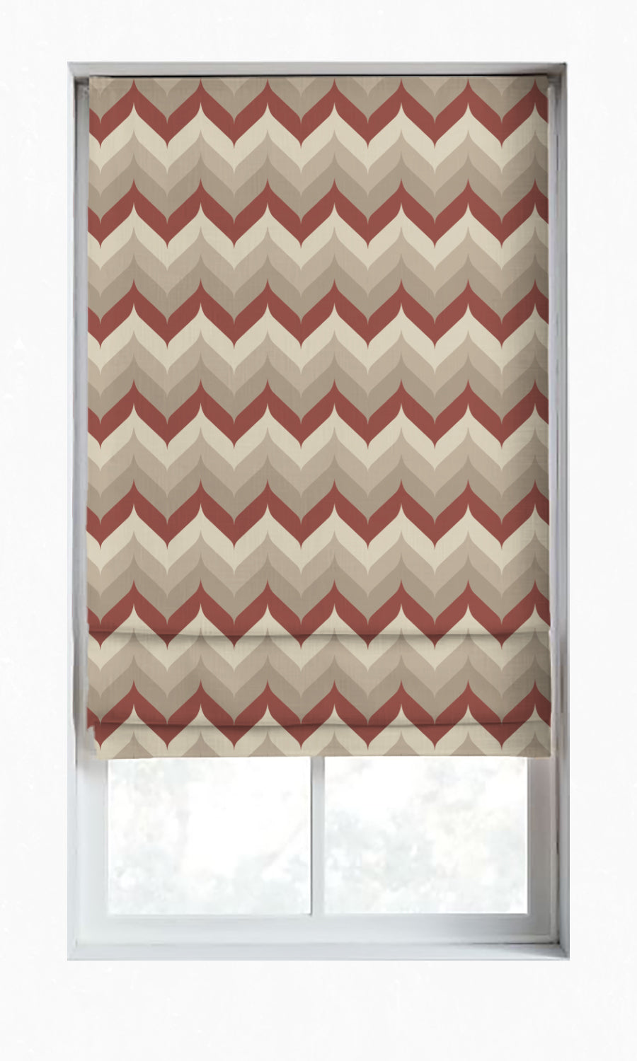 Dimout Window Treatments Fabric By the Metre (Red/ Beige/ Pale Grey)