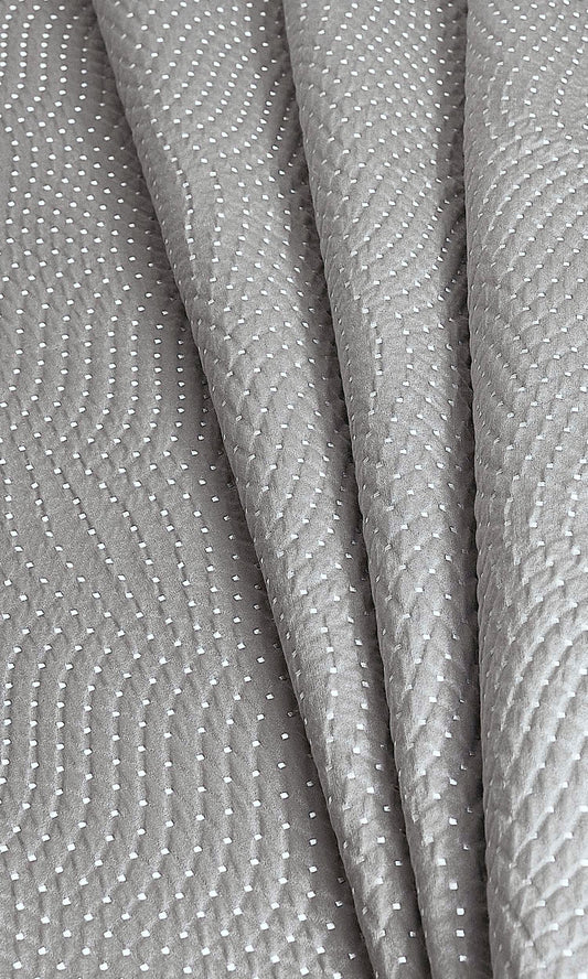 Silk-Blend Curtain Panels (Grey)
