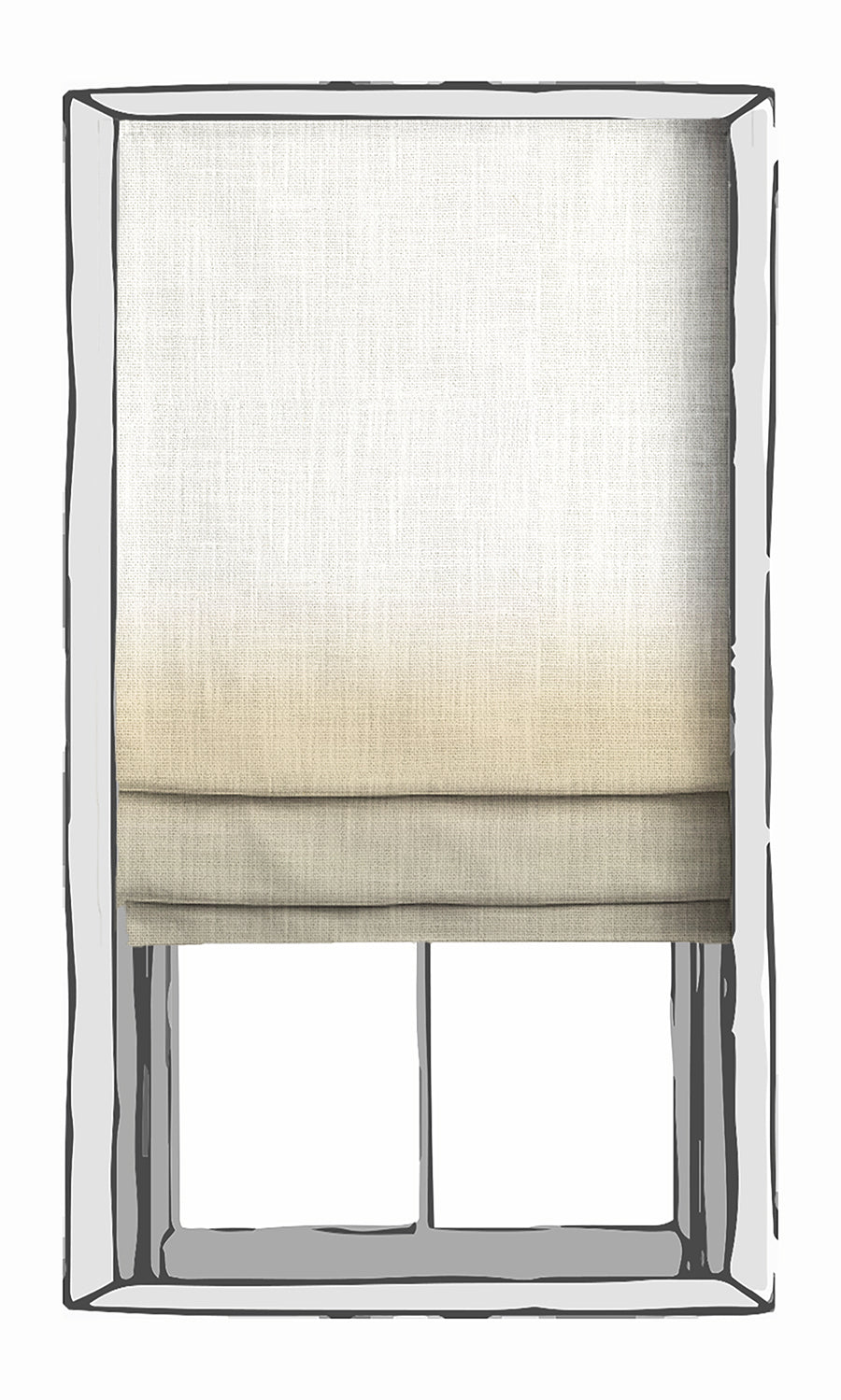 3-Tone Ombre Window Treatments Fabric By the Metre (Yellow/ Beige)