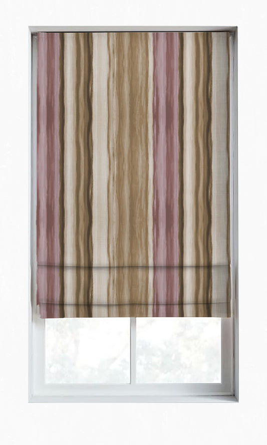 Modern Striped Curtains (Pink/ Brown)