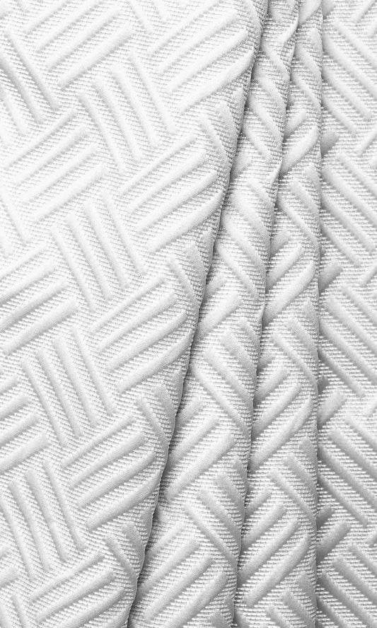 Silk Blend Home Décor Fabric Sample (Cotton White)