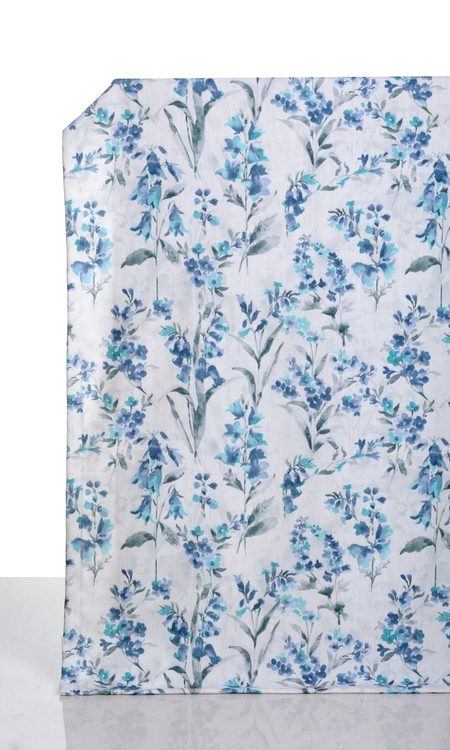Floral Print Home Textile Fabric Material By the Metre (Blue/ Grey)