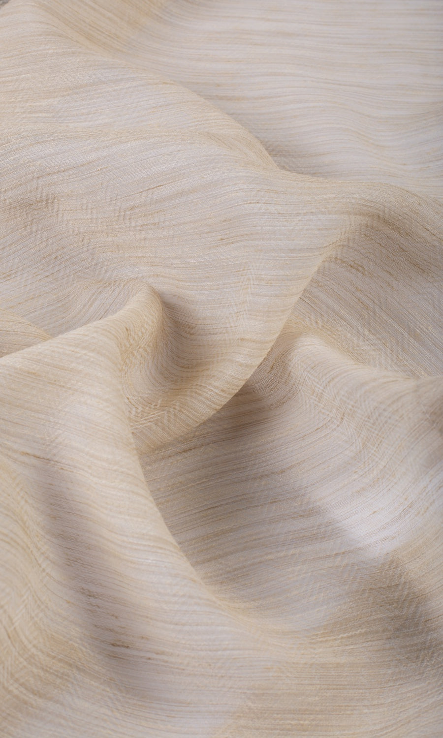 Textured Sheer Fabric By the Metre for Curtains & Drapes (Ivory Beige)