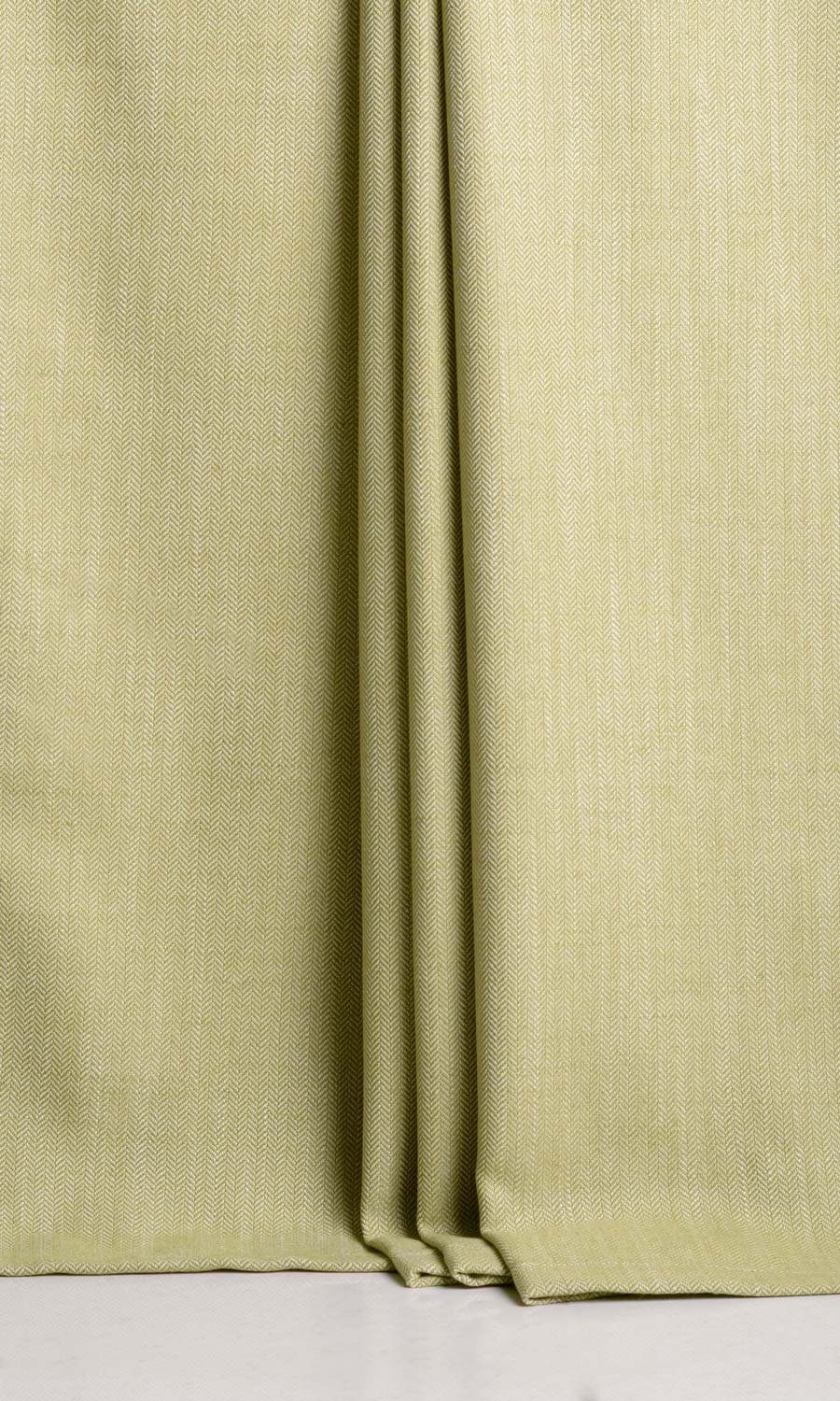 Herringbone Textured Fabric By the Metre for Curtains & Drapes (Green)