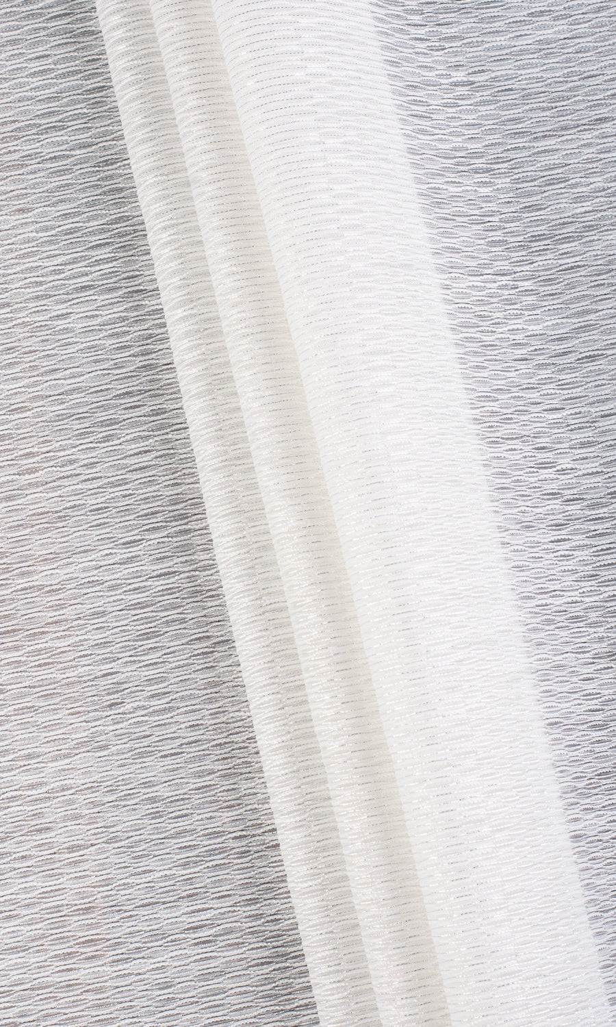 Textured Sheer Window Treatments Fabric By the Metre (White)