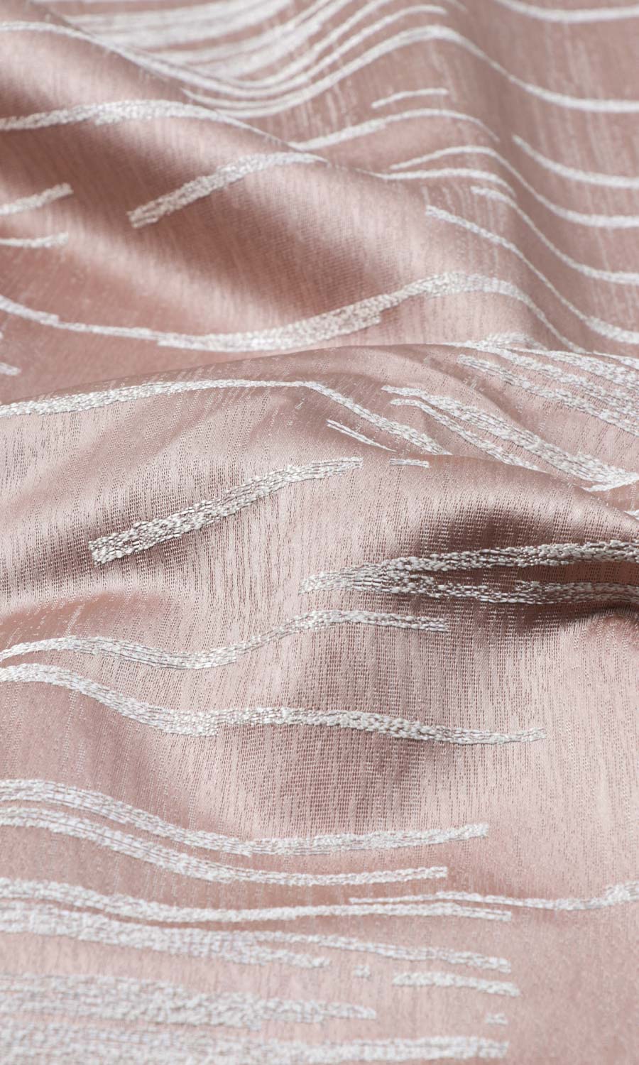 Abstract Patterned Fabric Sample for Curtains & Drapes (Blush Pink)