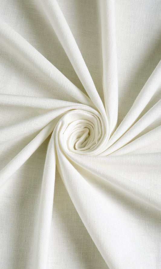 Poly-Cotton Blend Curtains (White)