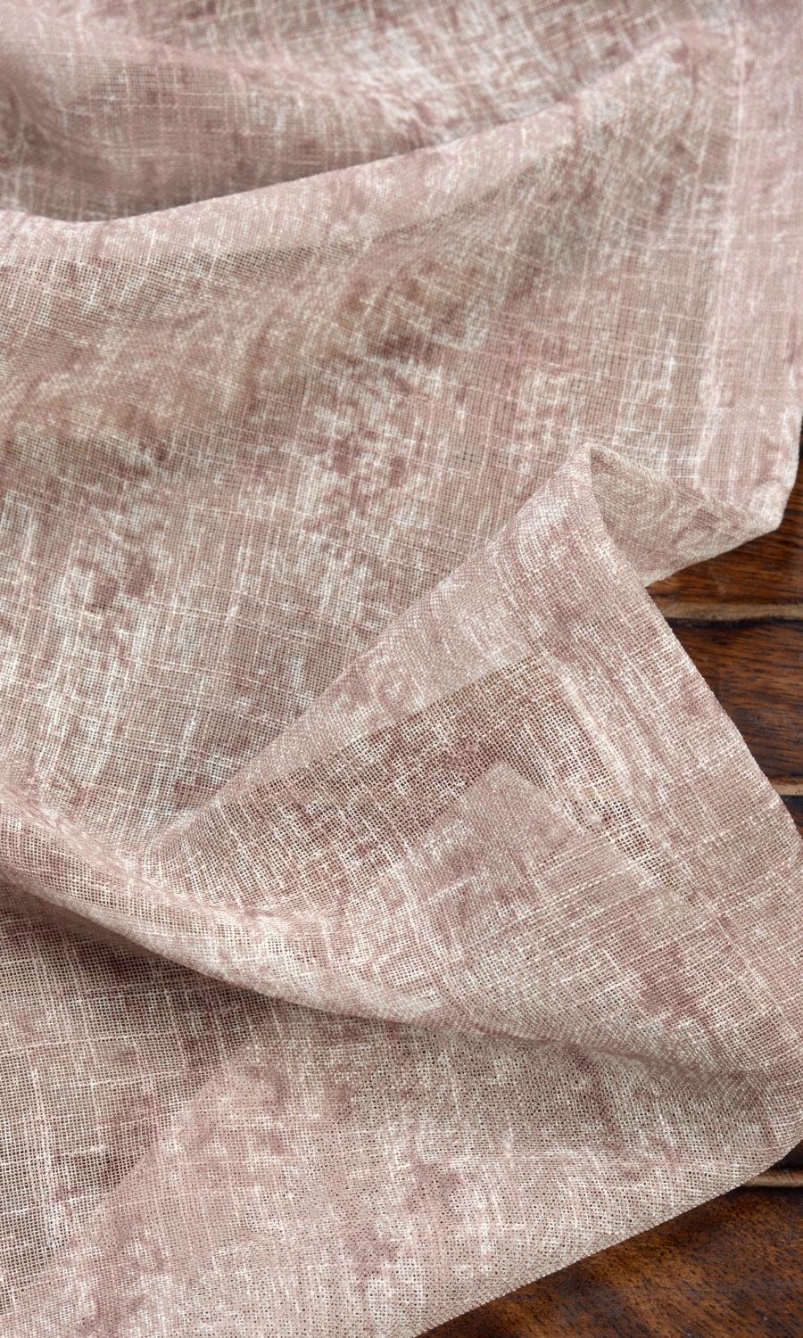 Textured Sheer Window Treatments Fabric By the Metre (Brown)