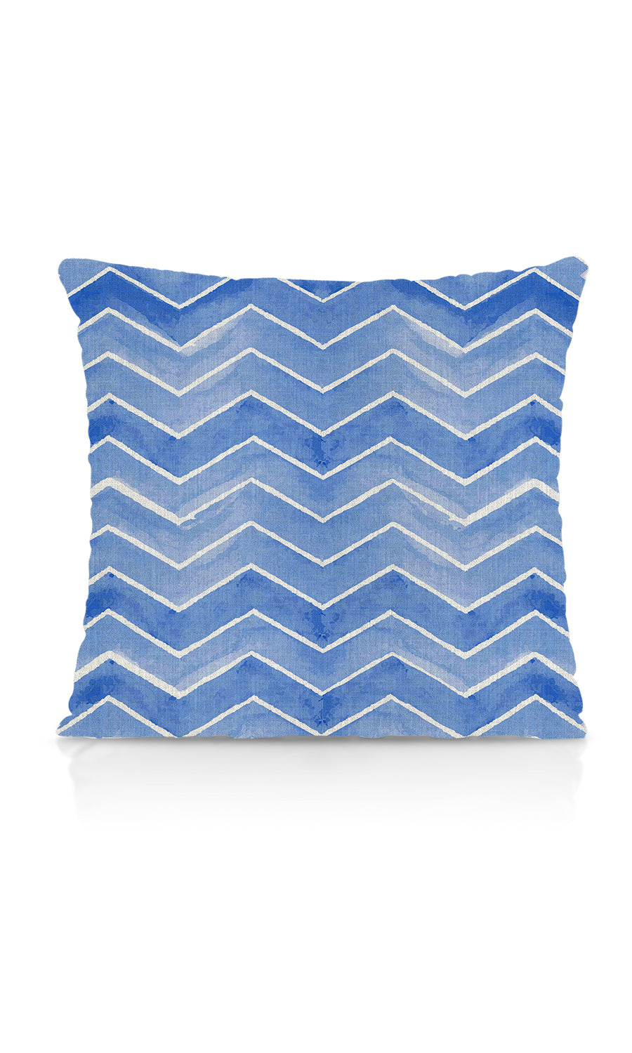 Chevron Print Home Textile Fabric Material Sample (Eggshell White/ Blue)