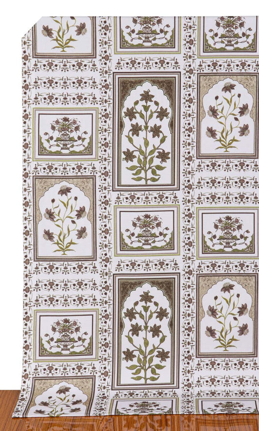 Floral patterned pure cotton curtains from The White Window