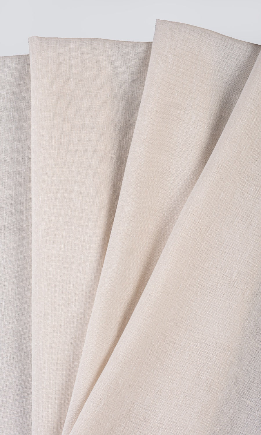 Plain Sheer Free Fabric Material Sample (Parchment White)