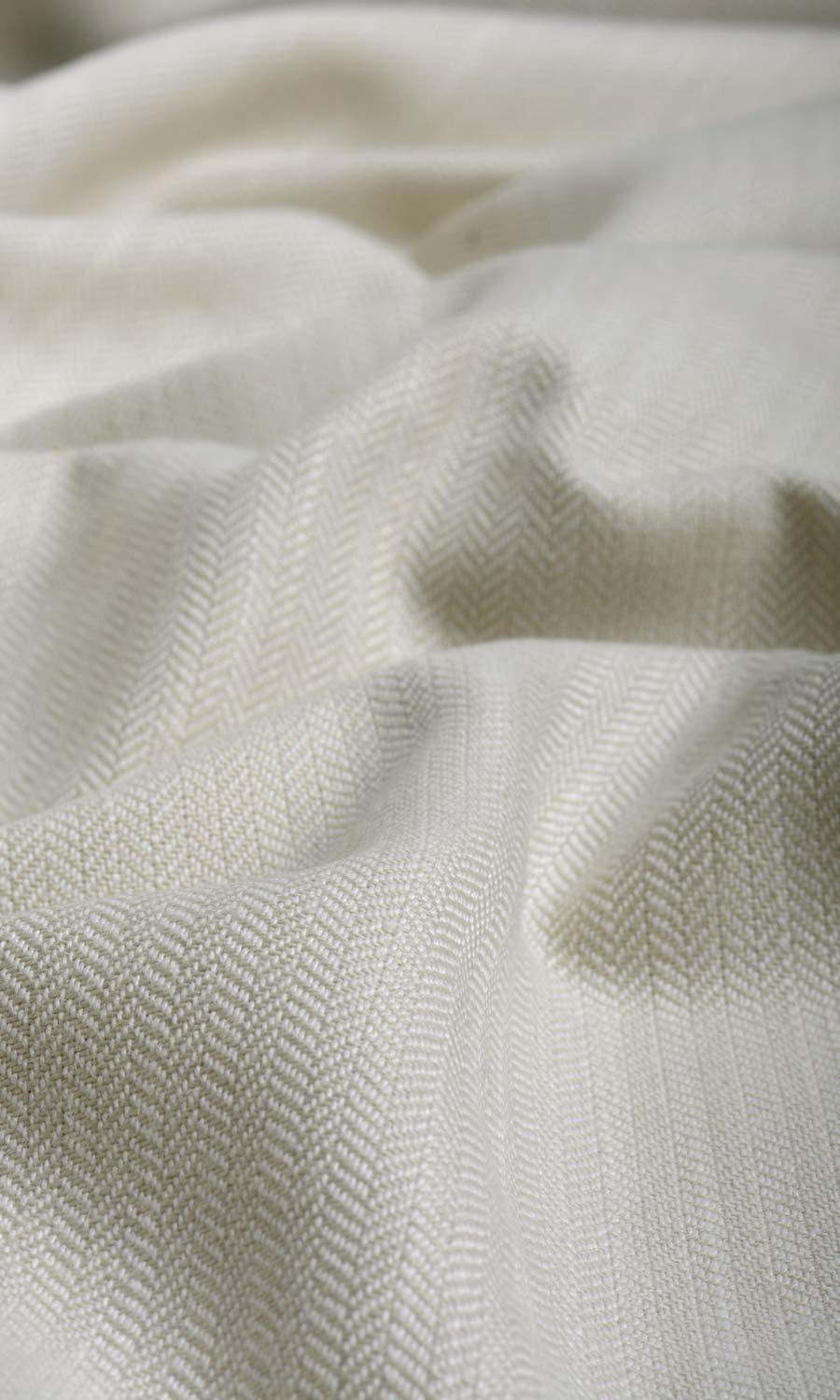 Herringbone Textured Window Treatments Fabric By the Metre (Pale Grey)